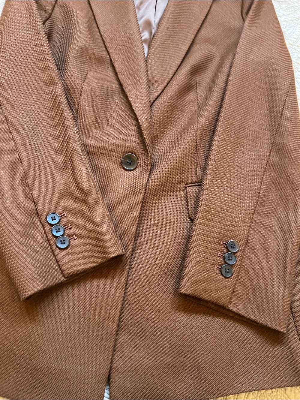 Talbots Brown Single-Button Blazer - Picture 9 of 9